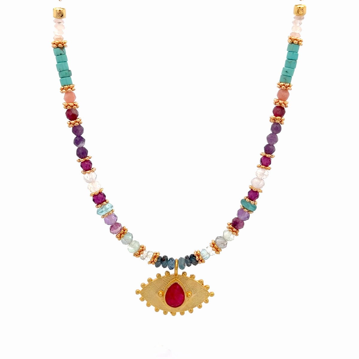Collar con 🧿 de Rubí