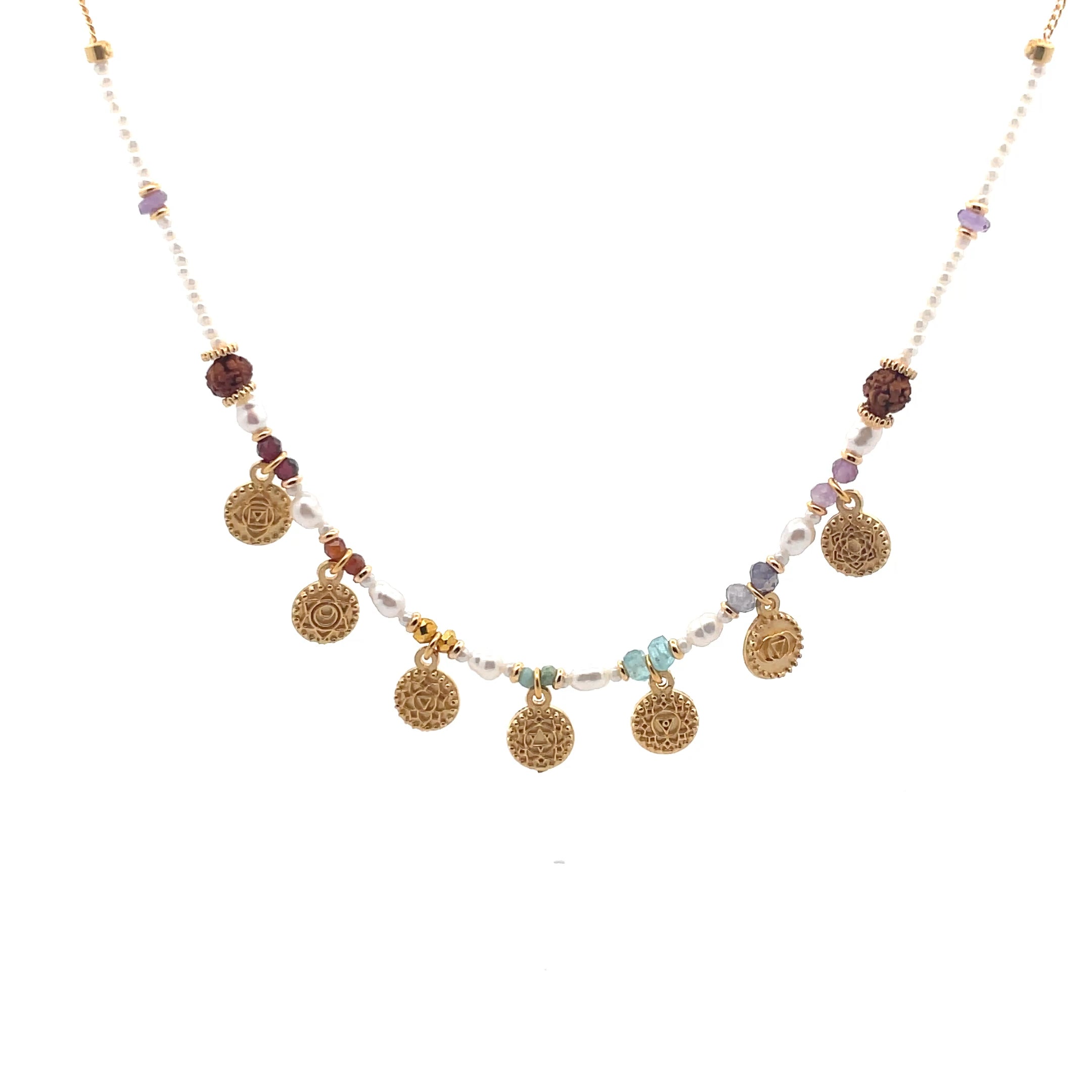 Collar 7 Chakras con perlas