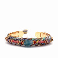 Pulsera Sejmet tejida con multipiedras