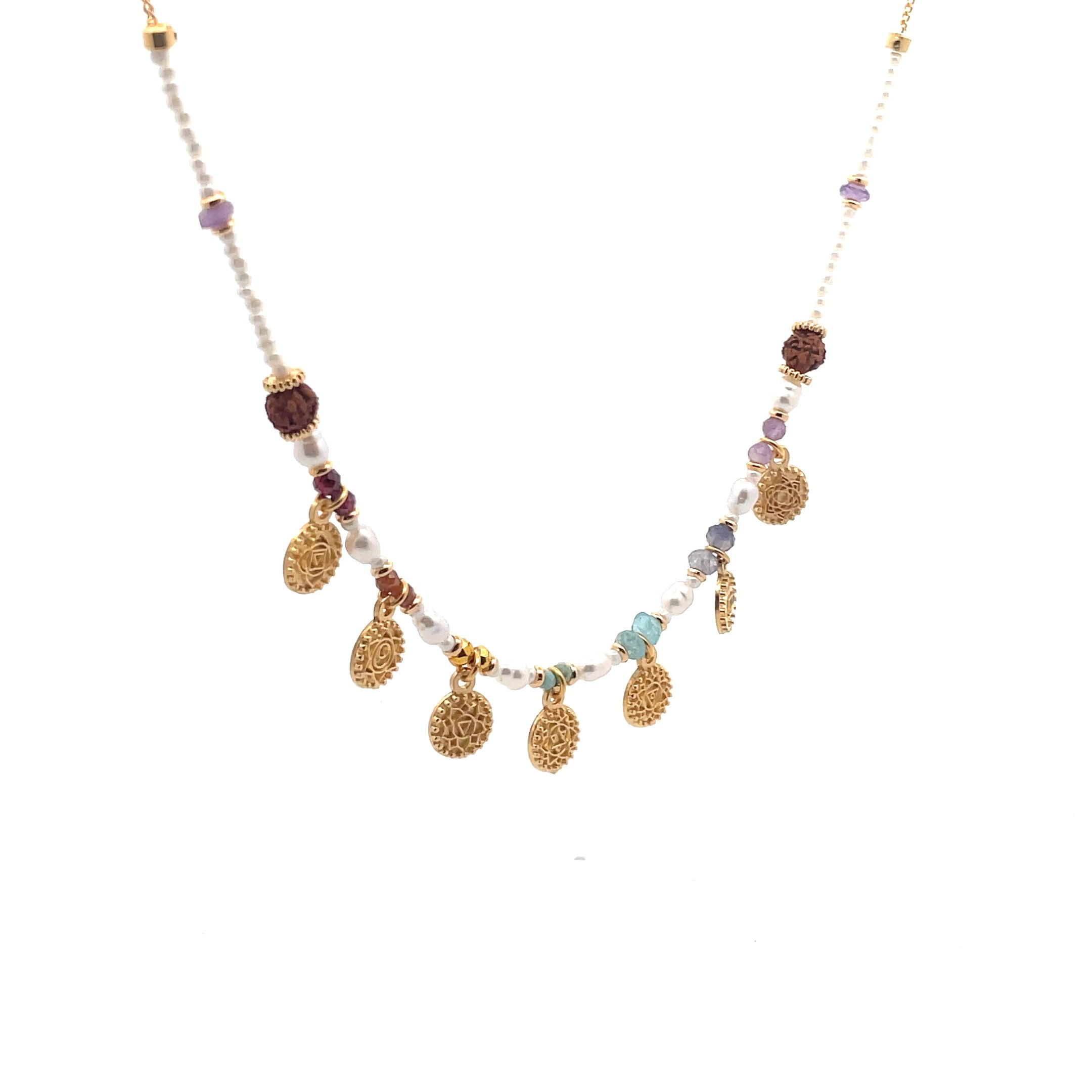 Collar 7 Chakras con perlas
