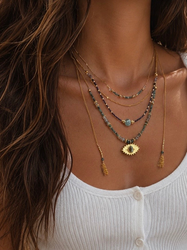 Collar Versatility con 🧿 de Labradorita