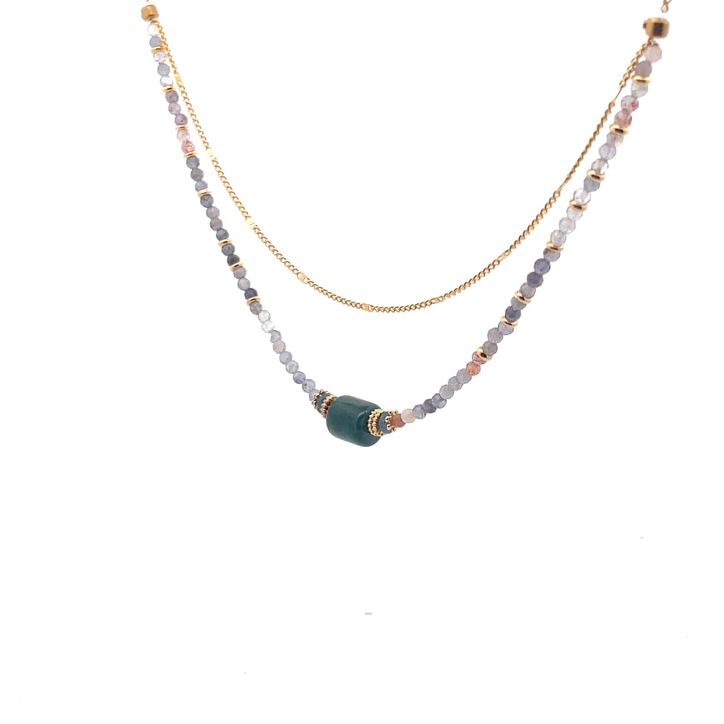 Decretos y afirmaciones con jade guatemalteco, mica y iolita