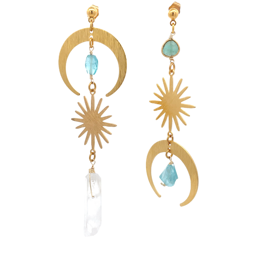 Aretes Sol 🌞 y luna 🌜