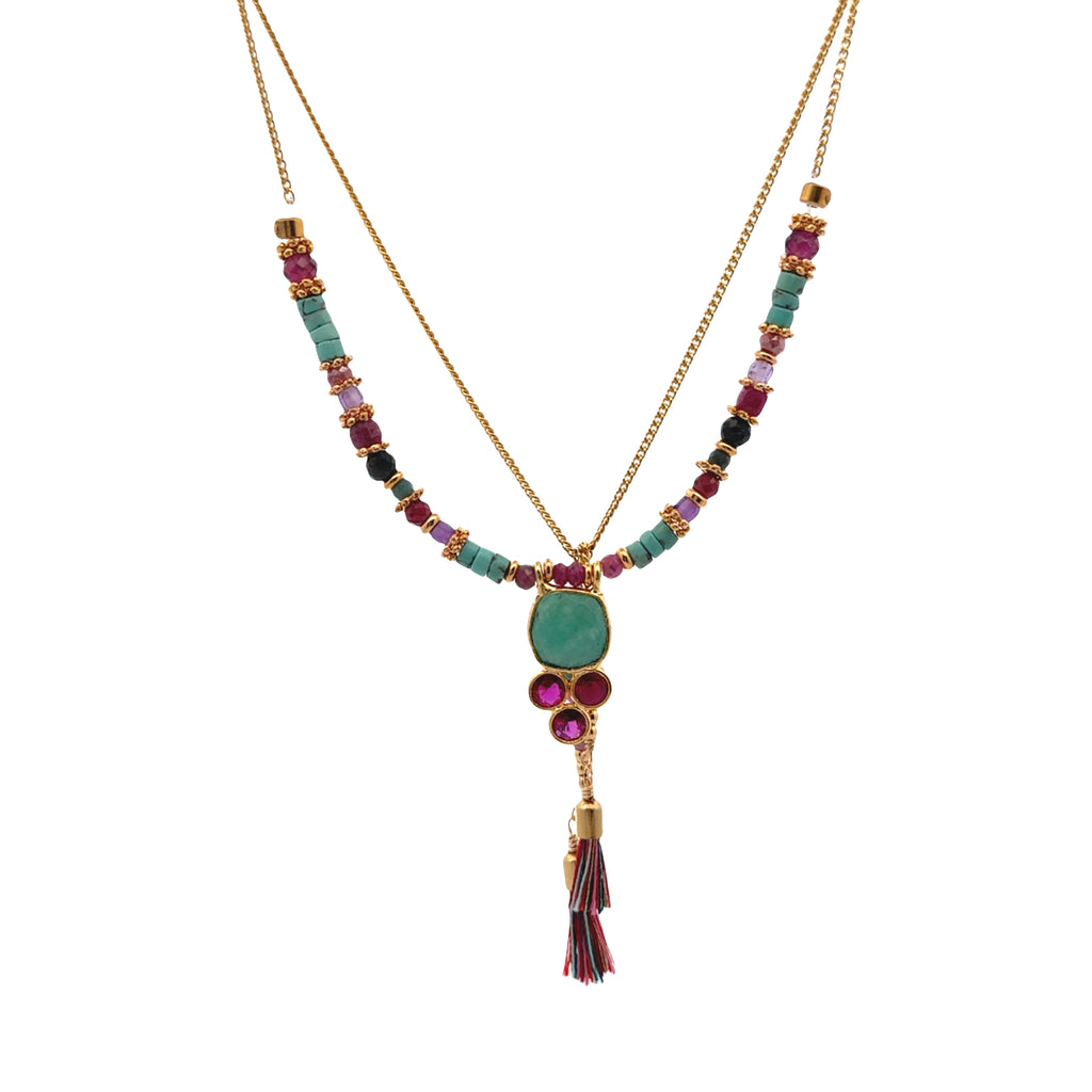 Collar Versatility con Amazonita