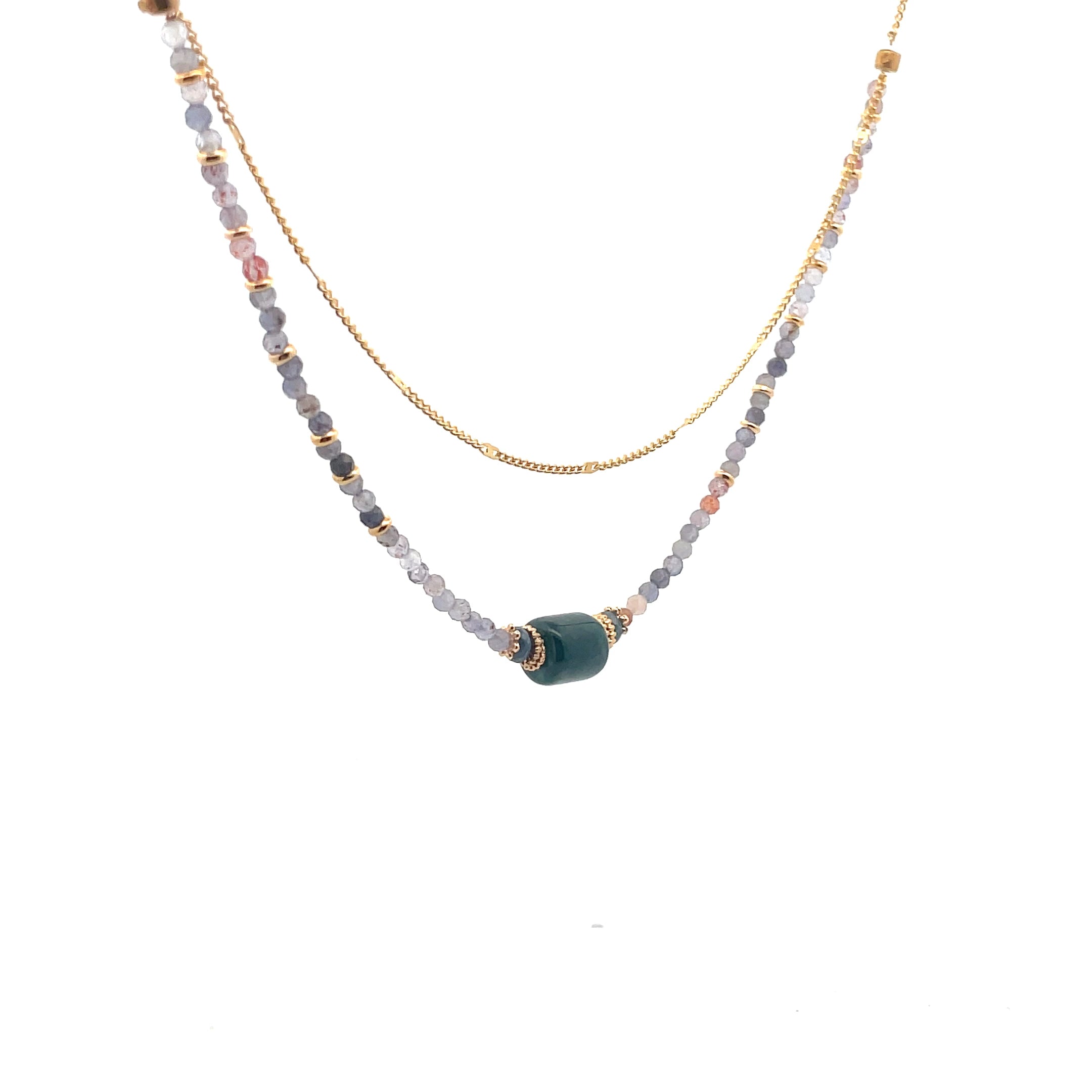 Decretos y afirmaciones con jade guatemalteco, mica y iolita