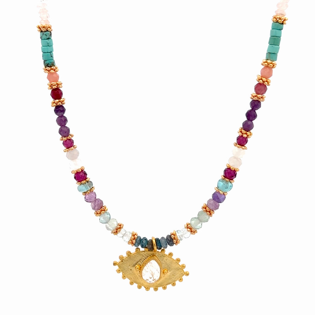 Collar con 🧿 de piedra Luna