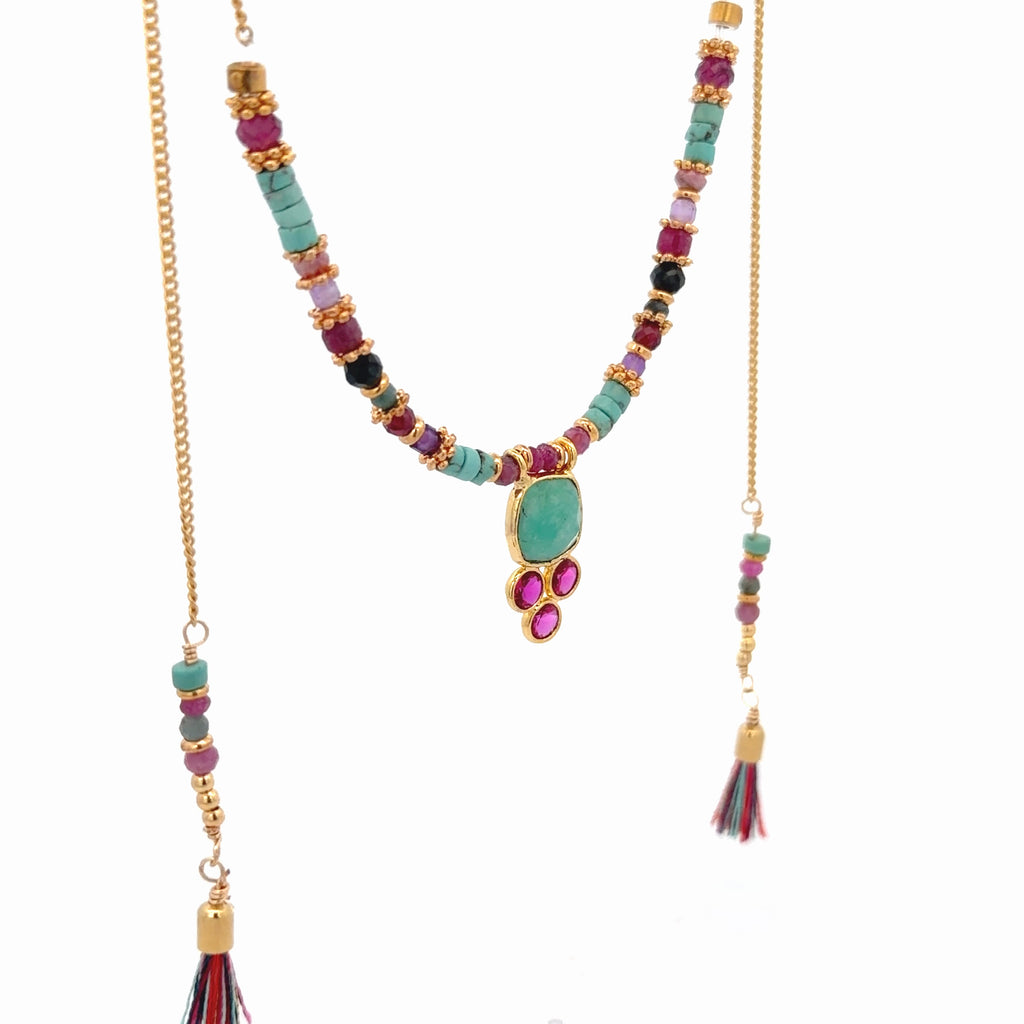 Collar Versatility con Amazonita