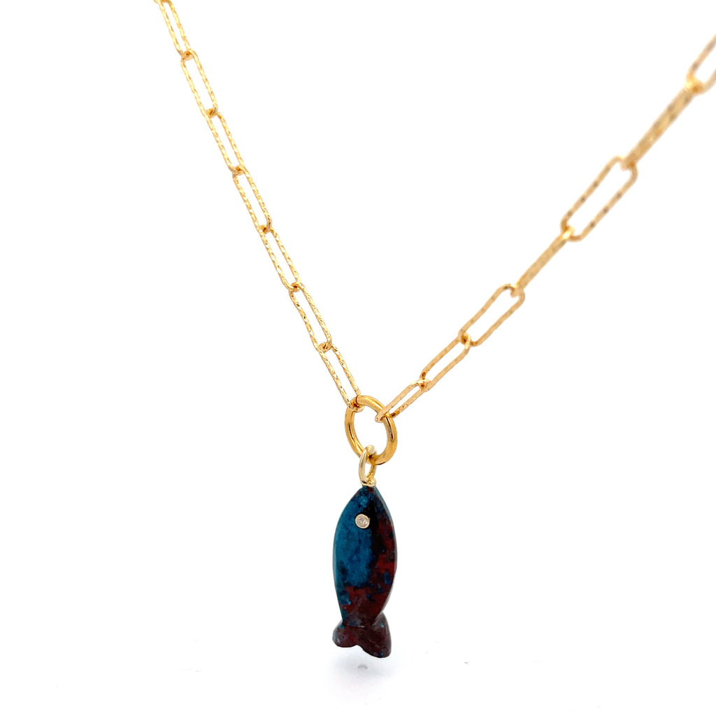 Collar Pez de Flourita o Apatita