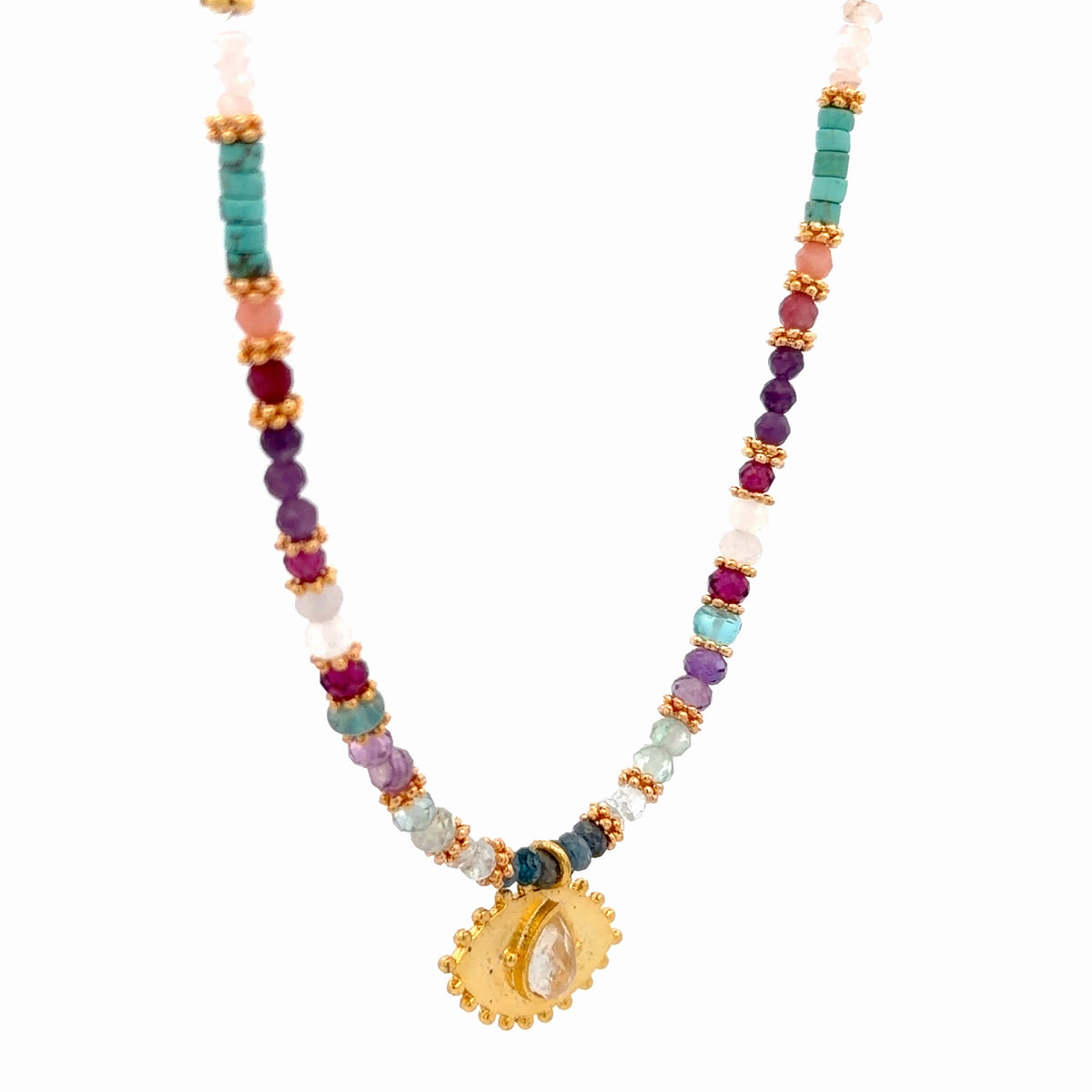 Collar con 🧿 de piedra Luna