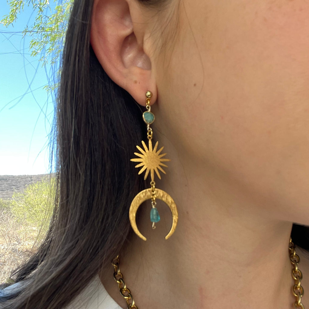 Aretes Sol 🌞 y luna 🌜