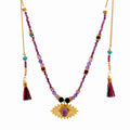 Collar Versatility con 🧿 de Amatista y Fosfosiderita