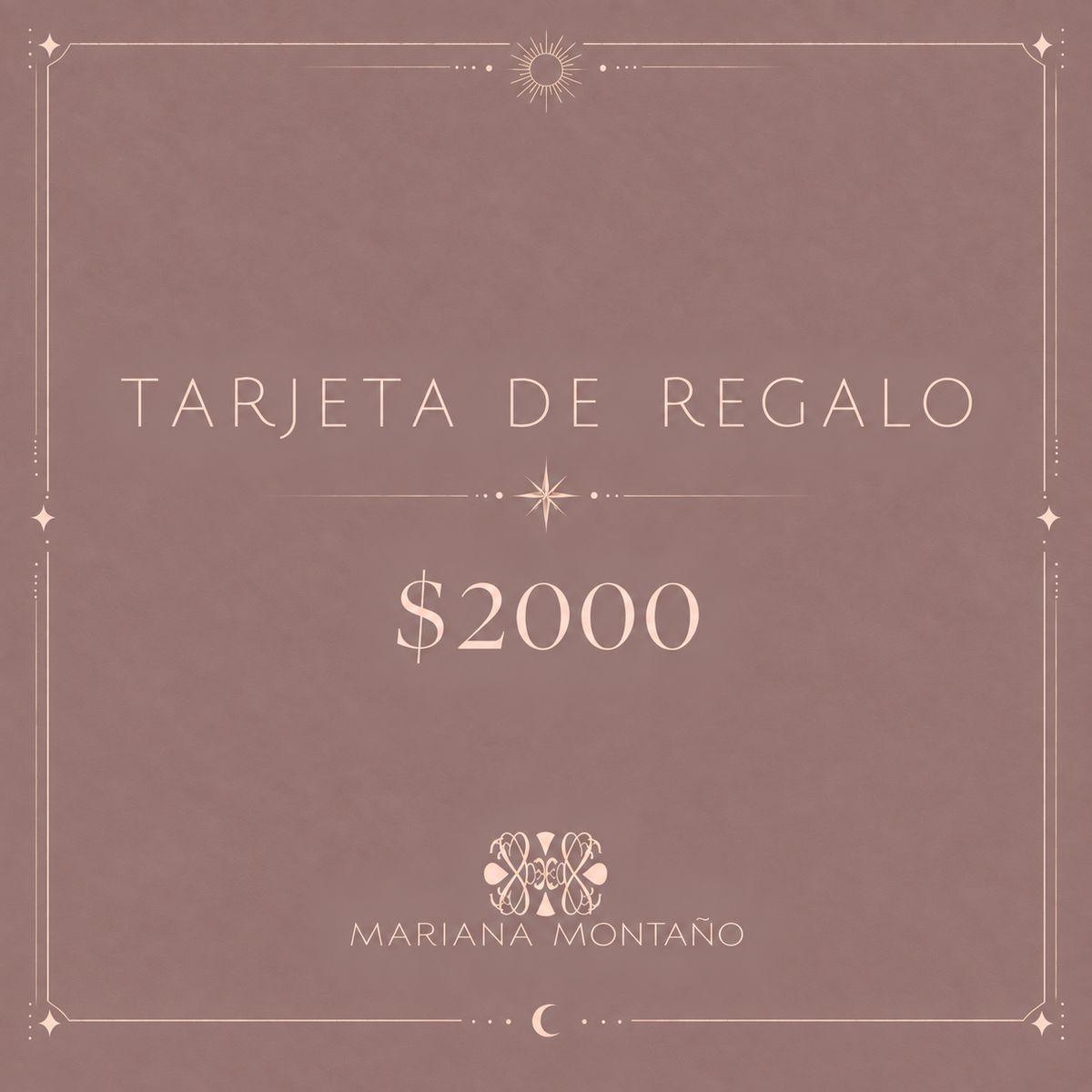 Tarjeta de Regalo Mariana Montaño