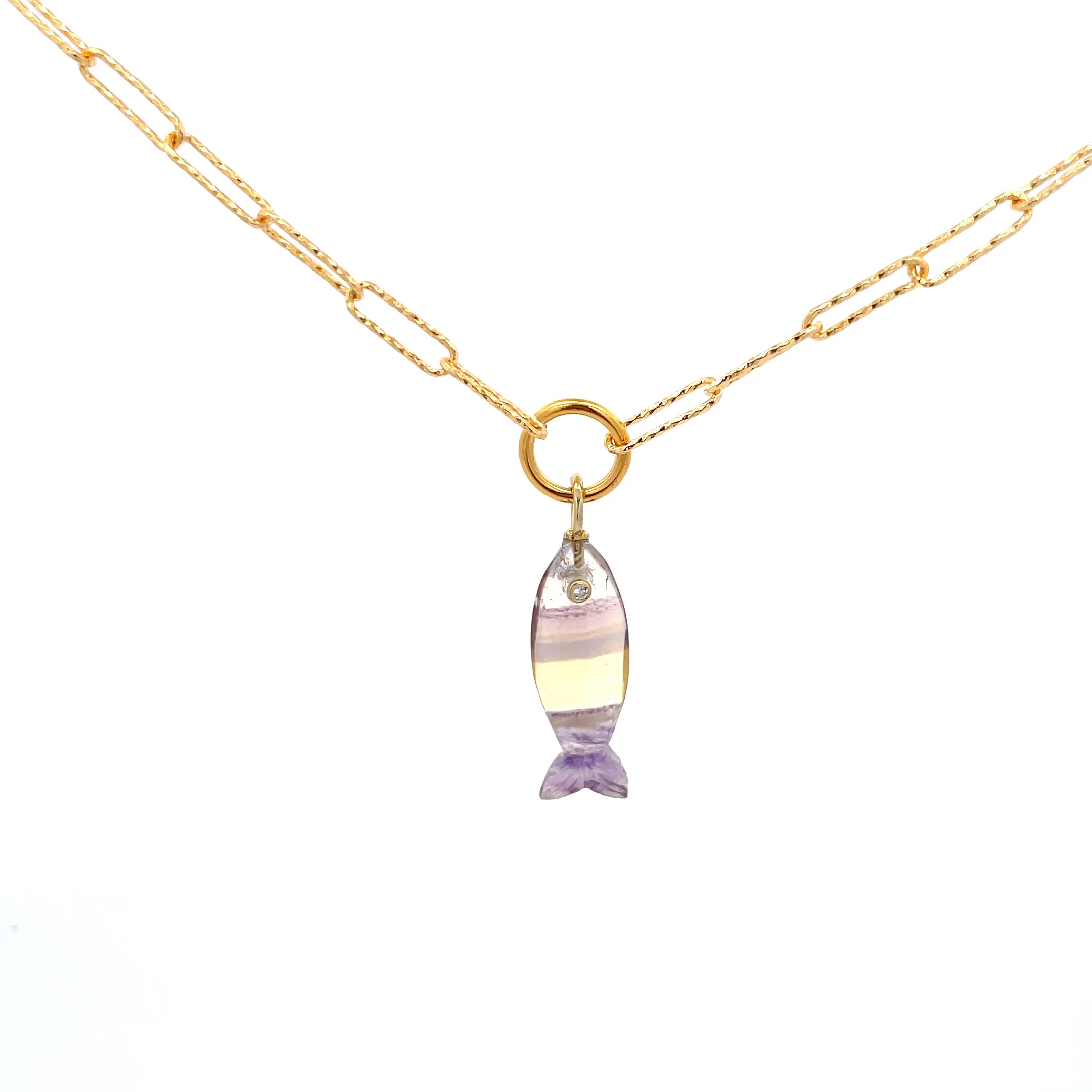 Collar Pez de Flourita o Apatita