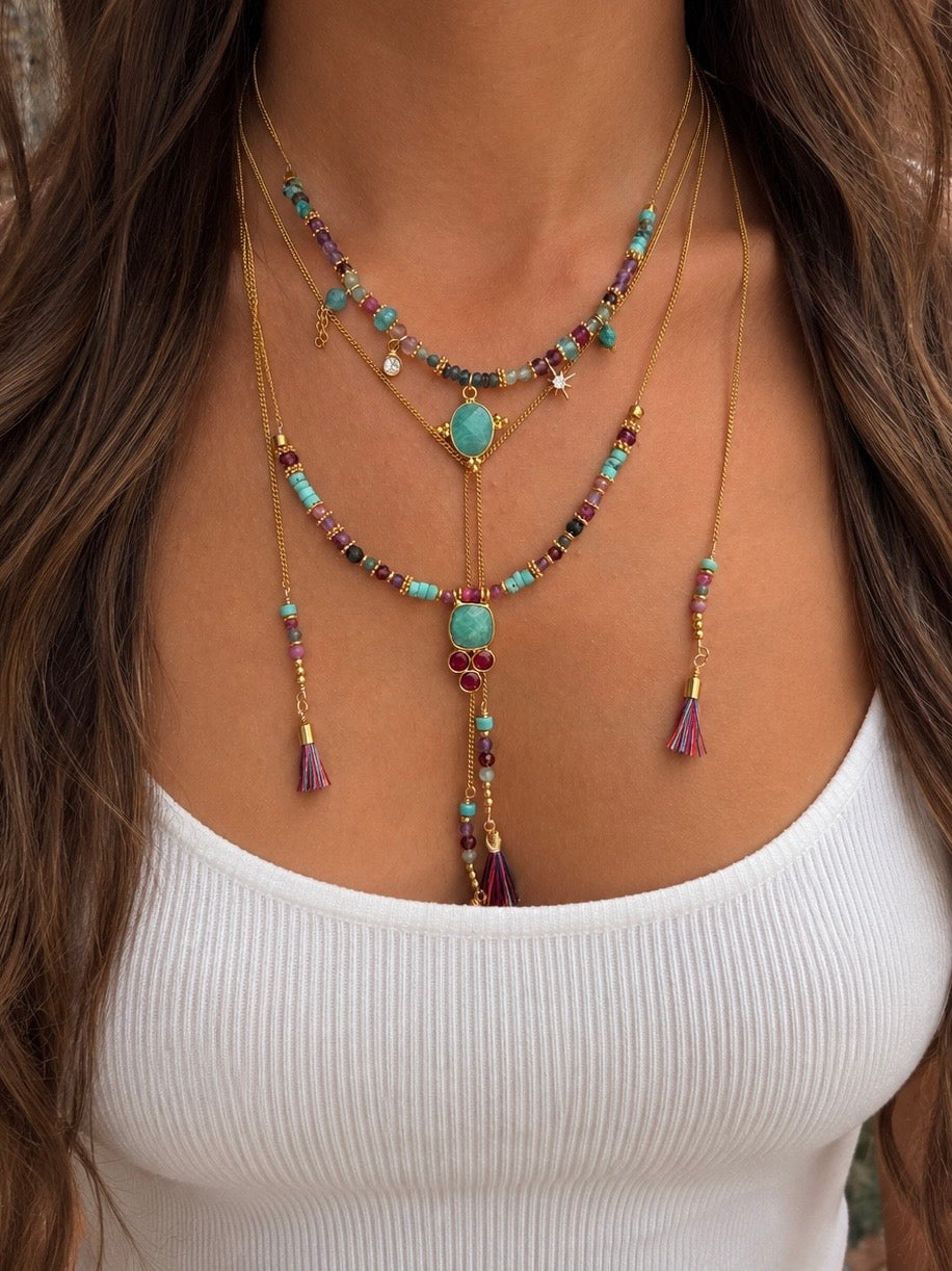 Collar Versatility con Amazonita