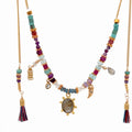 Collar Versatility con dije oval de Labradorita