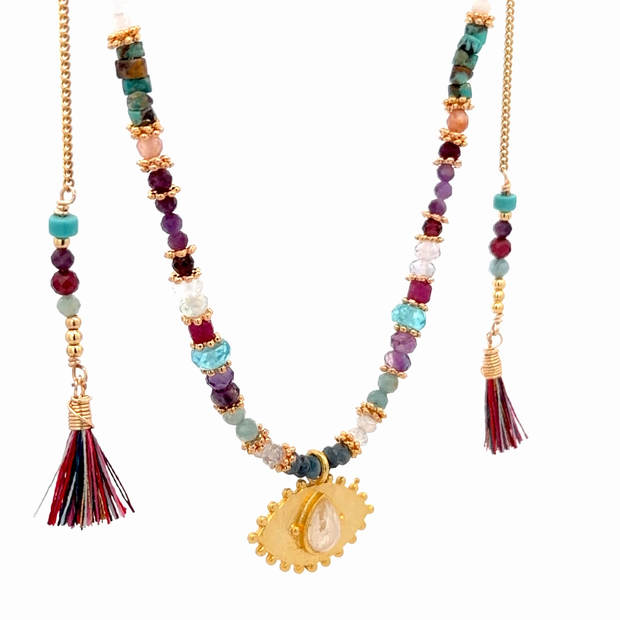 Collar Versatility con 🧿 de piedra Luna