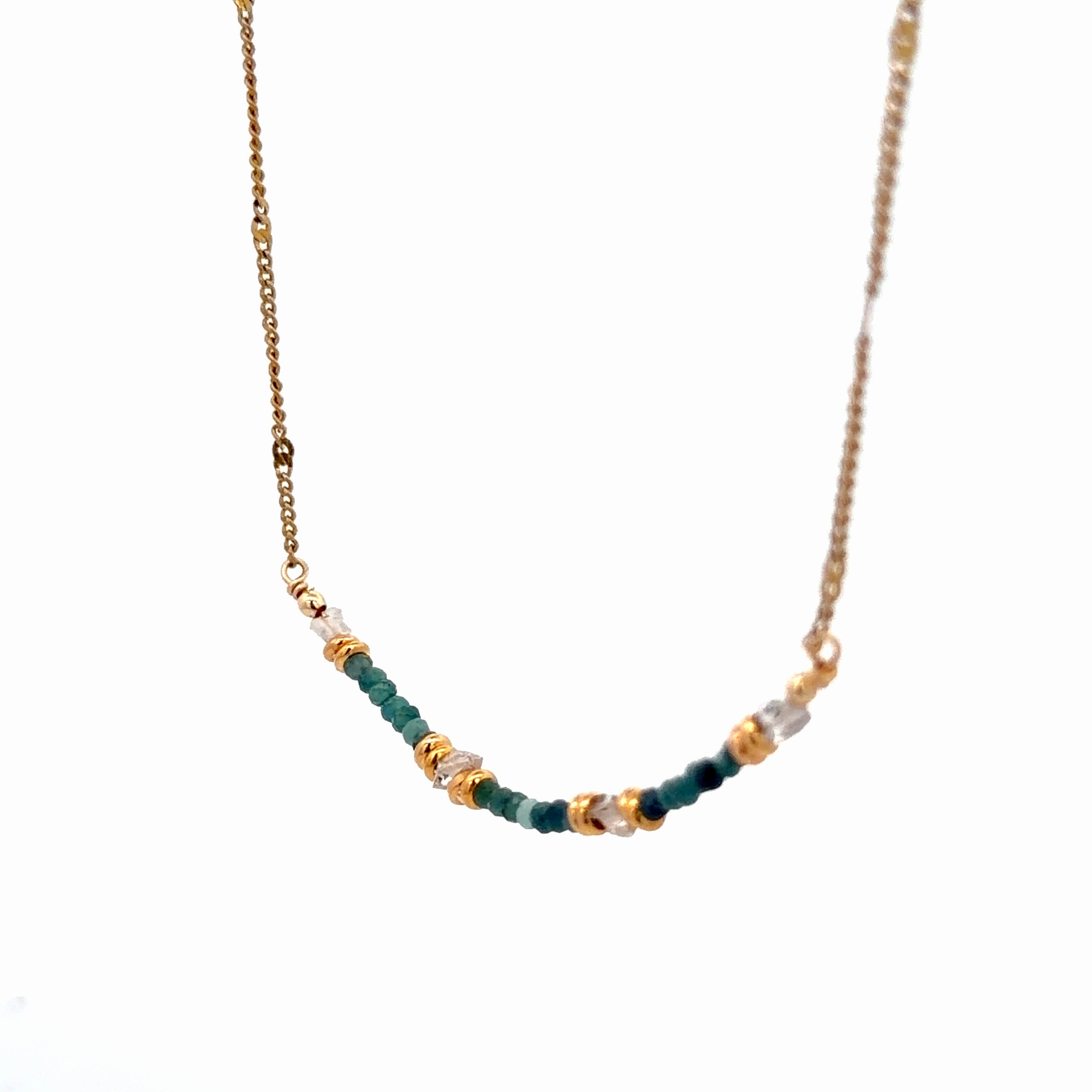 Collar Sulpayki con indicolita a y herkimer