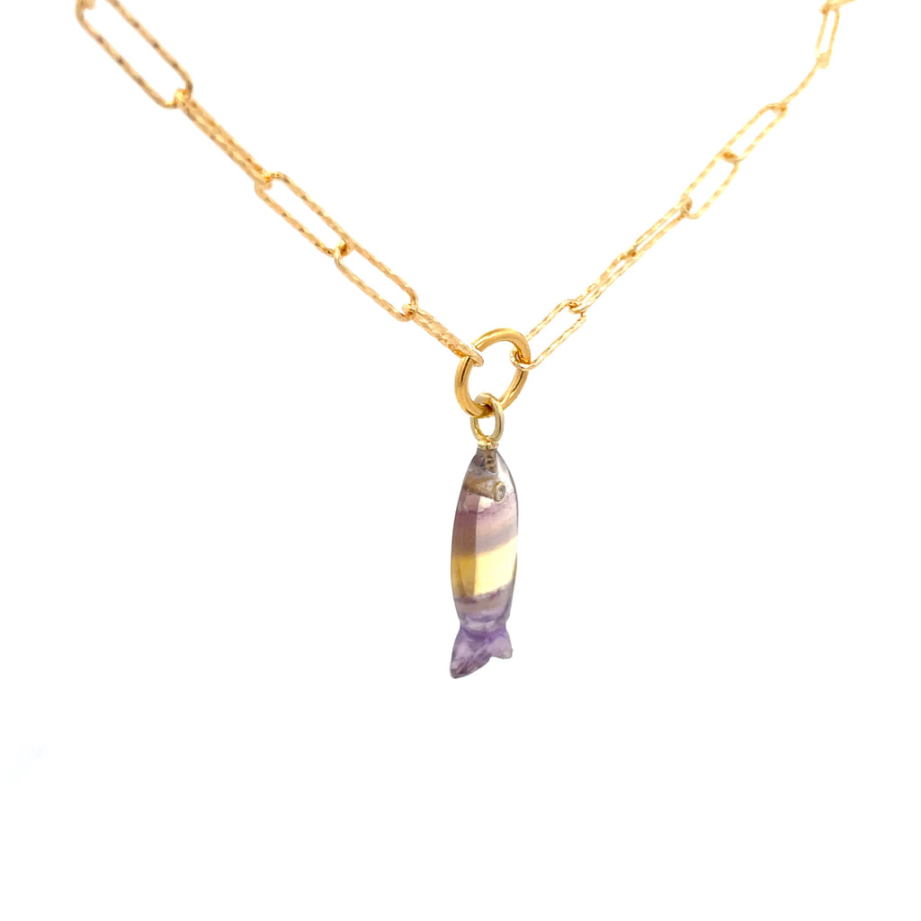 Collar Pez de Flourita o Apatita