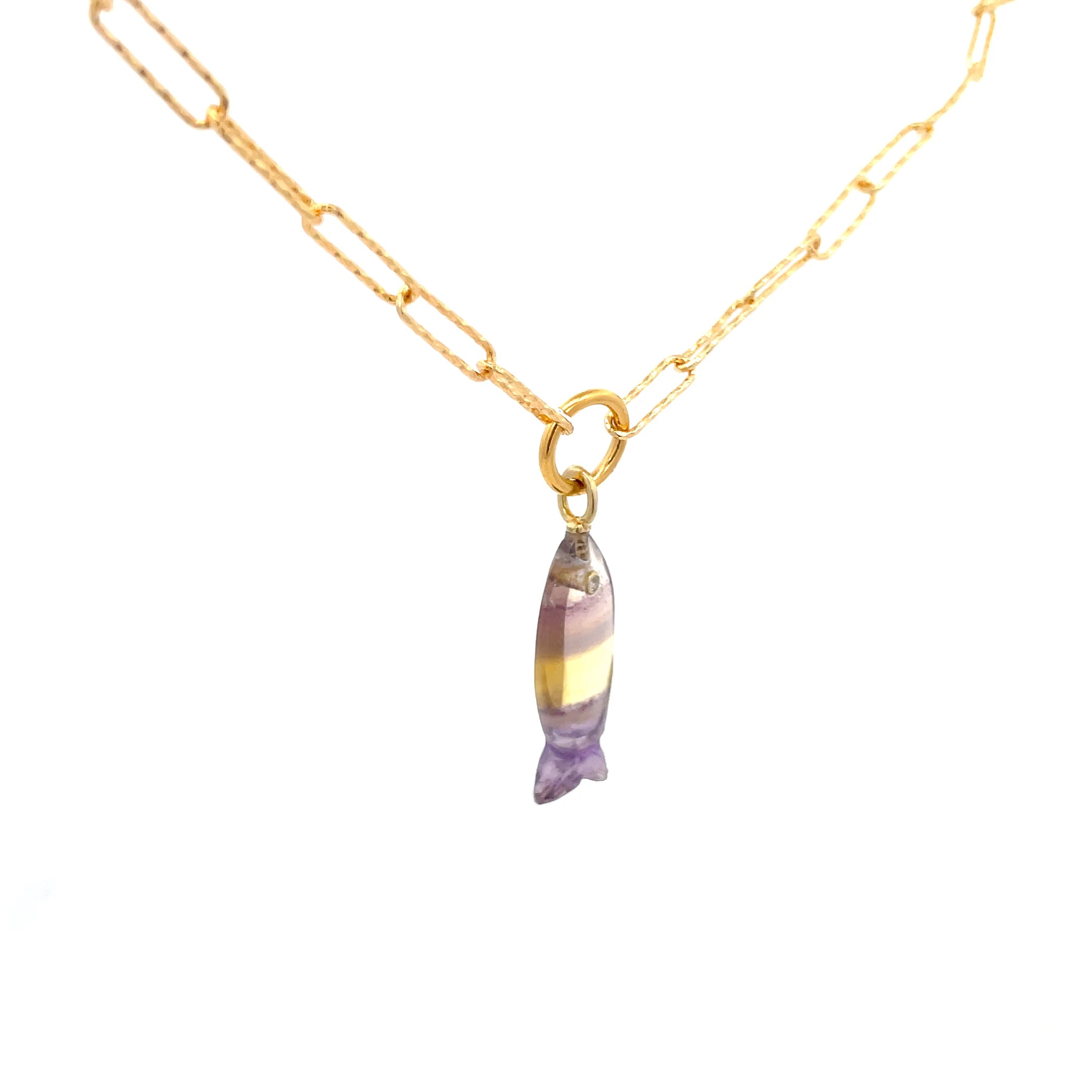 Collar Pez de Flourita o Apatita