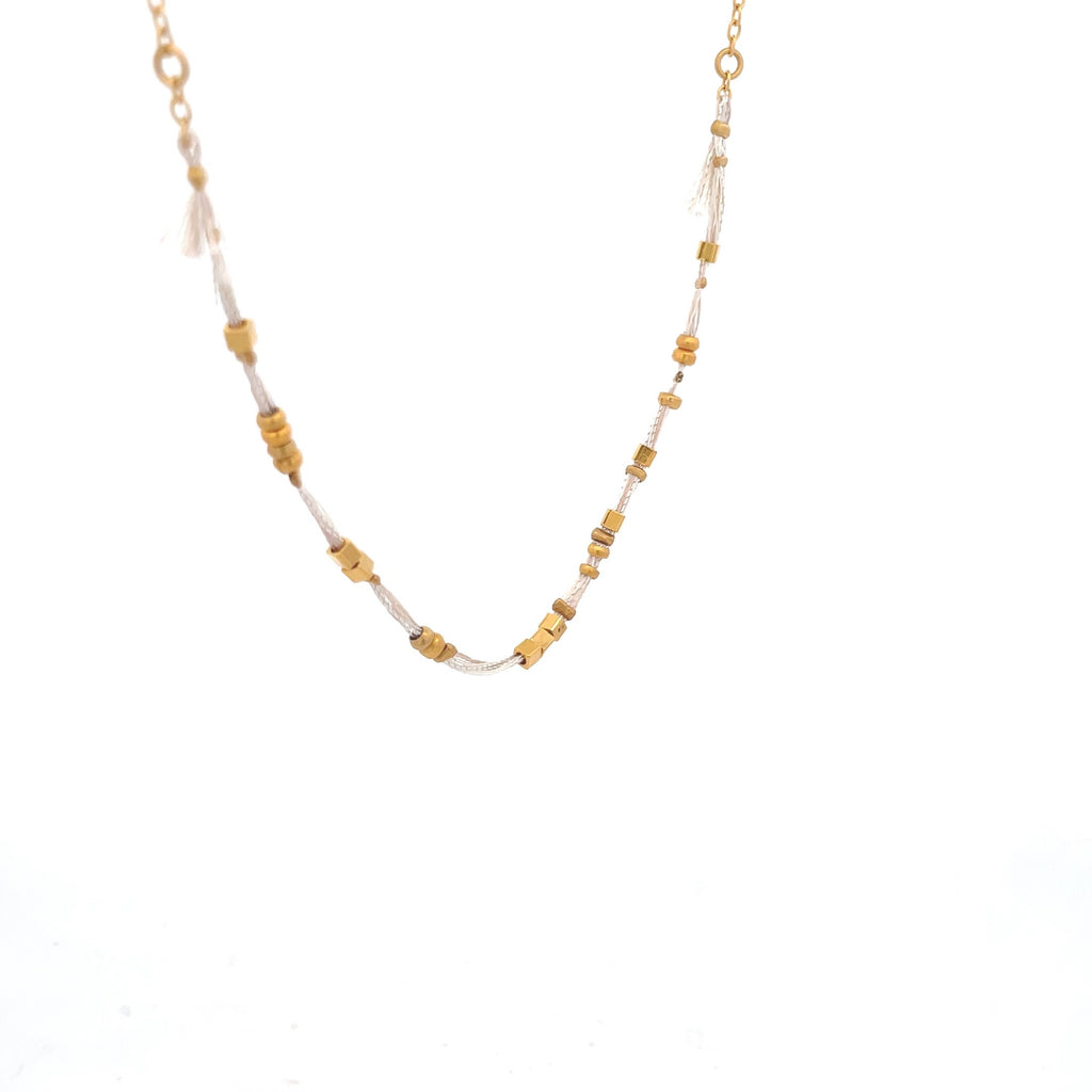 Gargantilla de hilos y metales