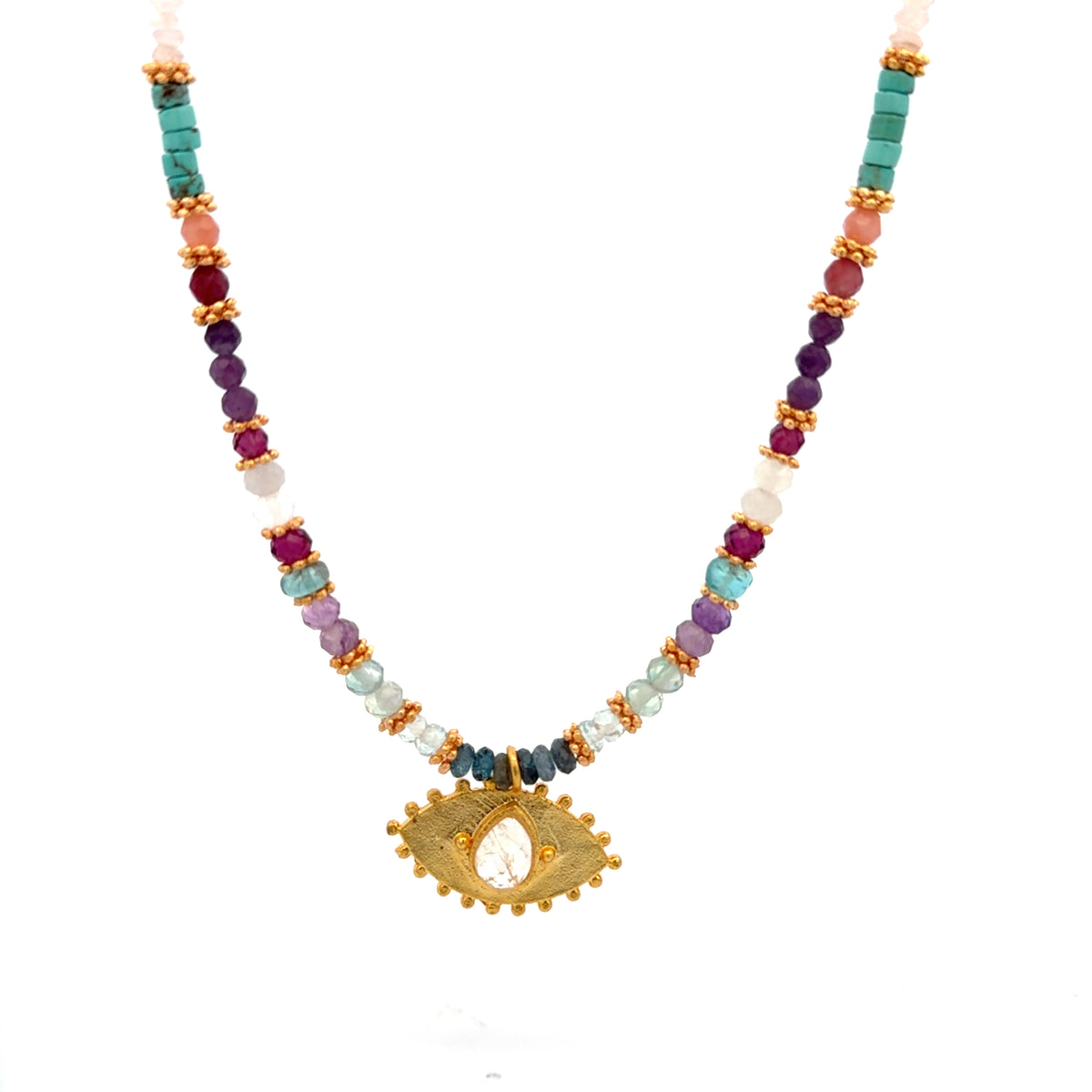 Collar con 🧿 de piedra Luna