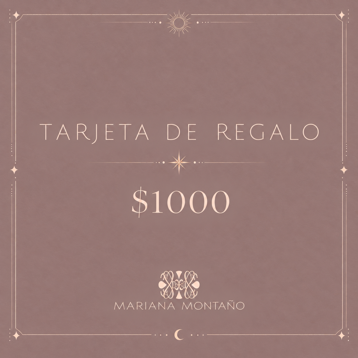 Tarjeta de Regalo Mariana Montaño
