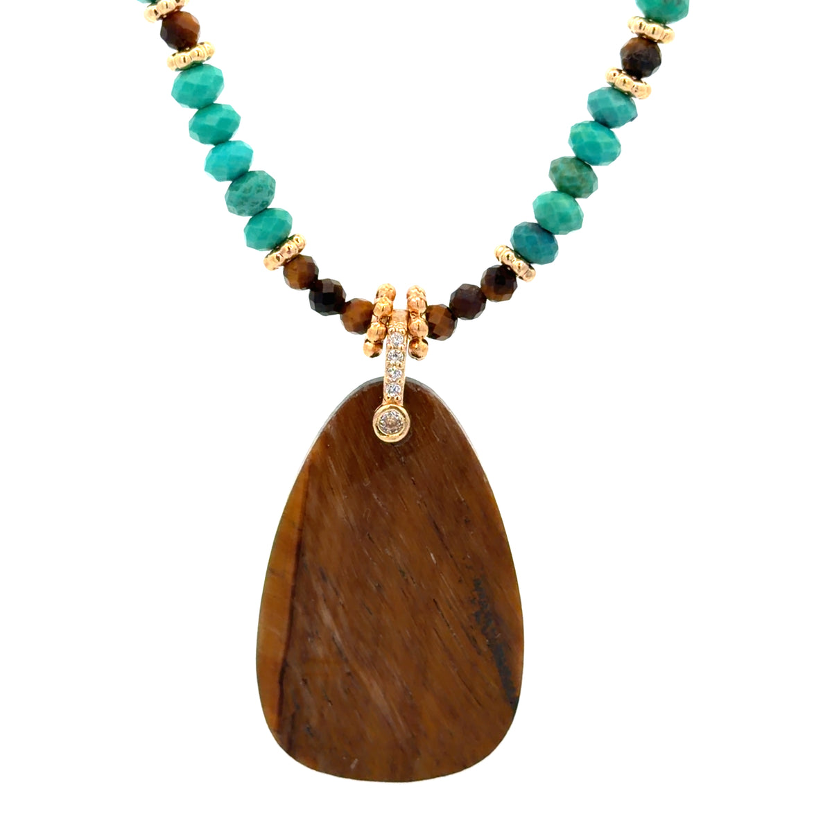 Collar Laja de ojo de tigre 🐅