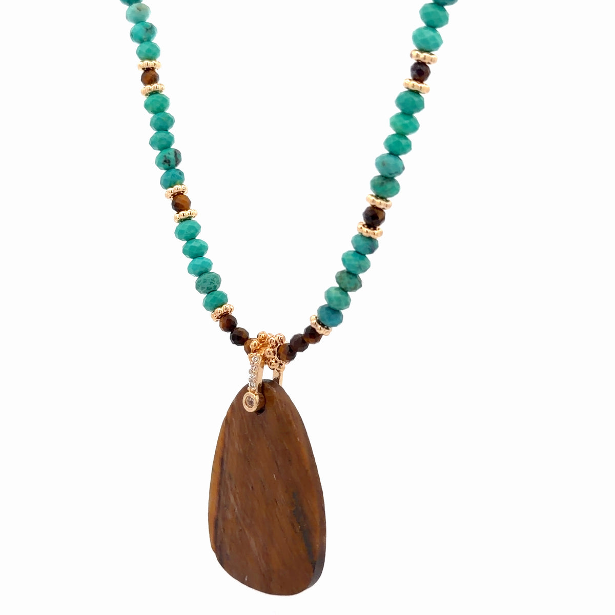 Collar Laja de ojo de tigre 🐅