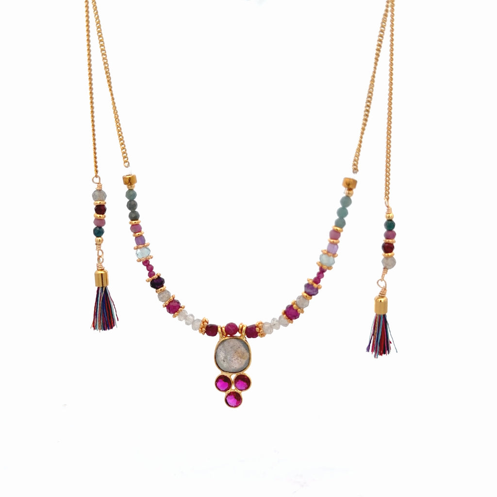Collar Versatility con labradorita