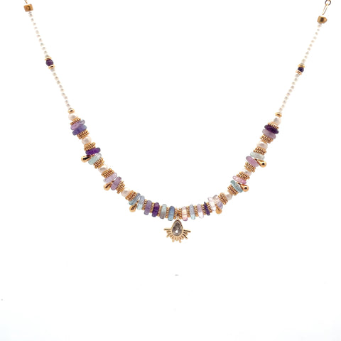 Collar Taita Inti 🌞 y gota de cristal