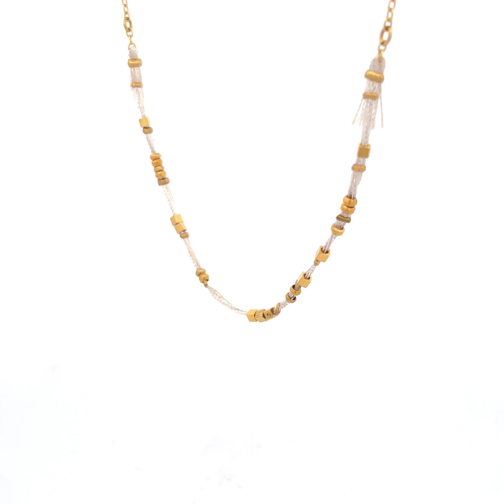 Gargantilla de hilos y metales