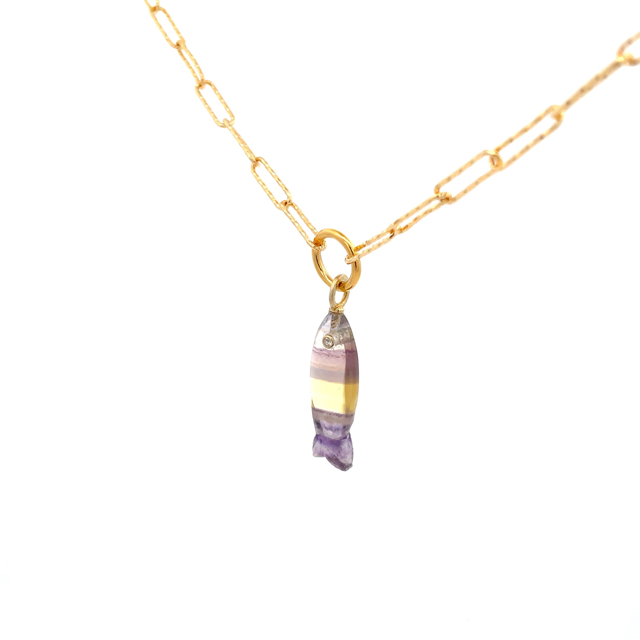 Collar Pez de Flourita o Apatita