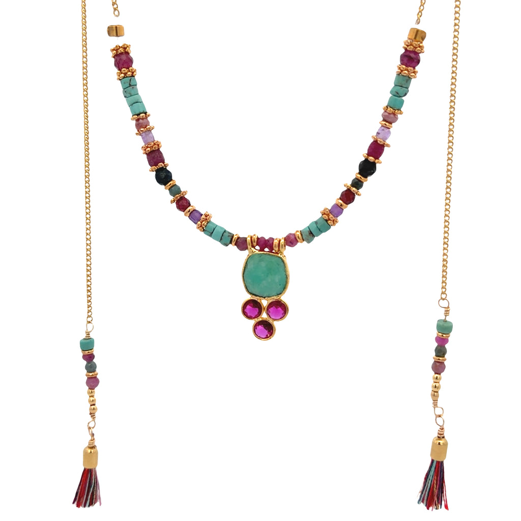 Collar Versatility con Amazonita