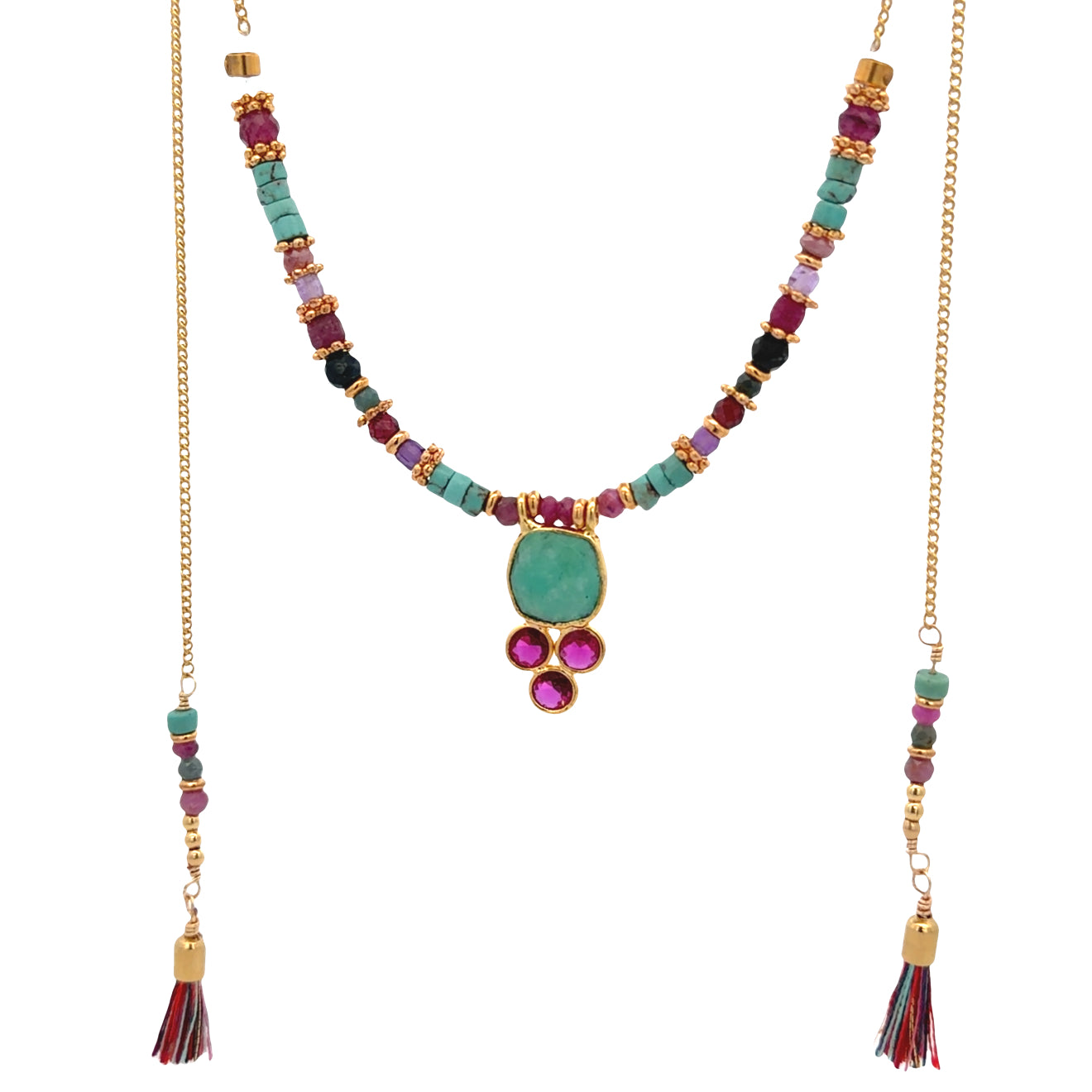 Collar Versatility con Amazonita