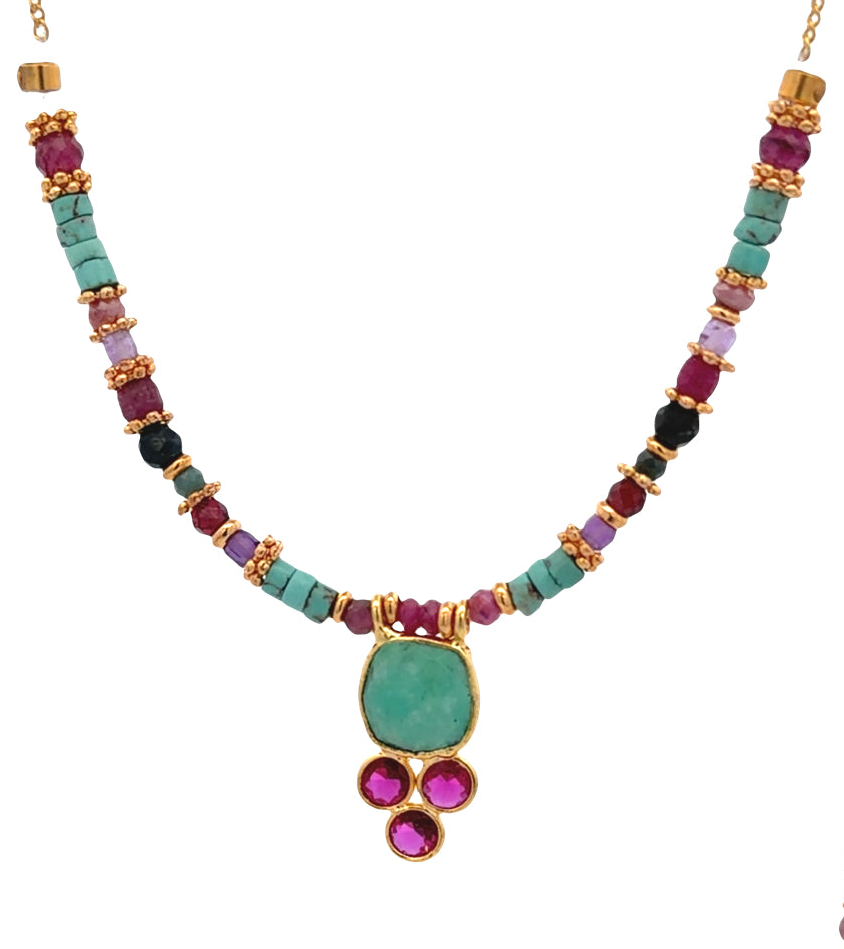Collar Versatility con Amazonita