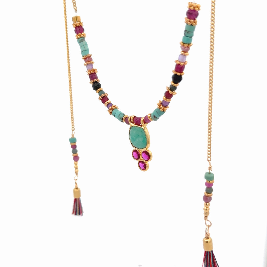 Collar Versatility con Amazonita