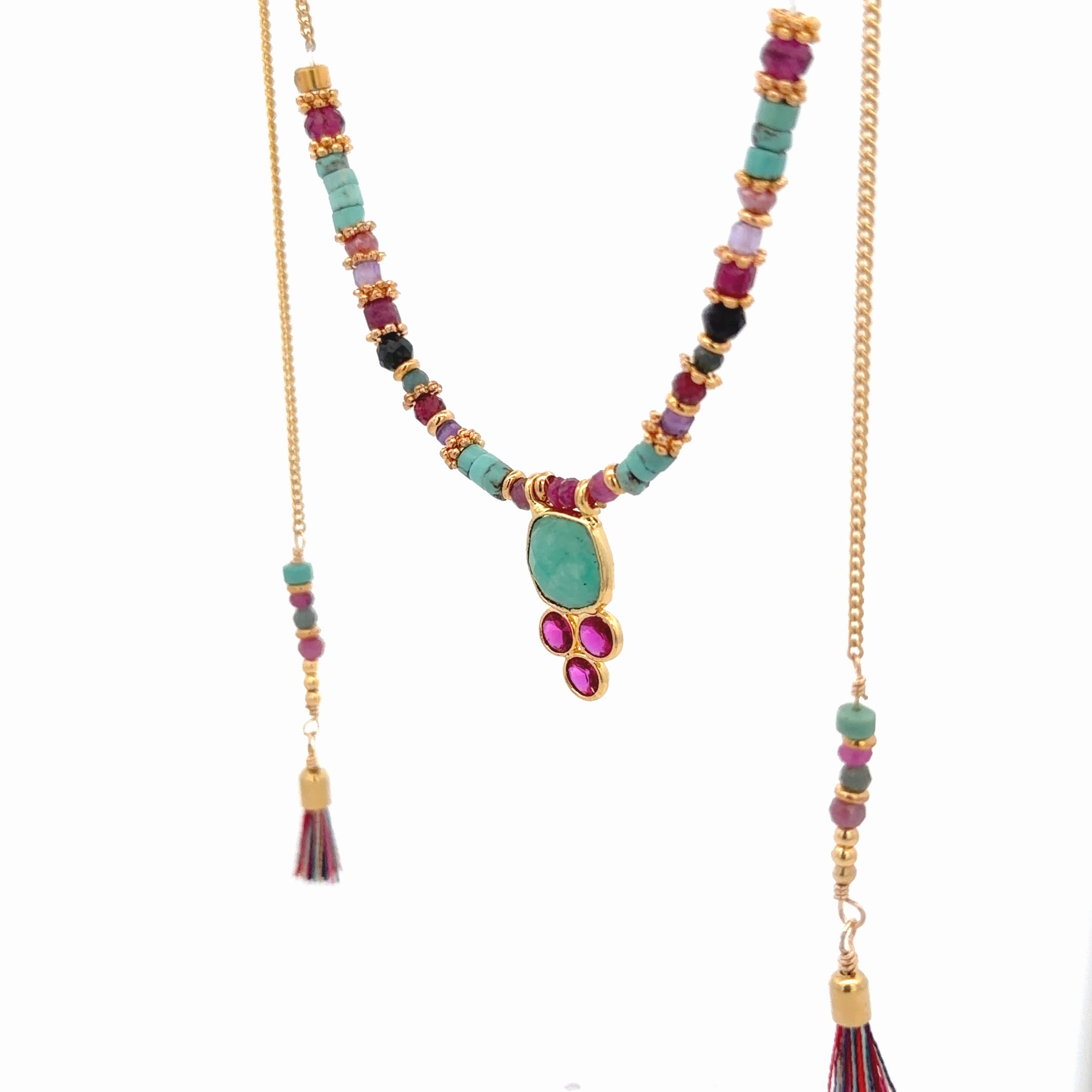 Collar Versatility con Amazonita