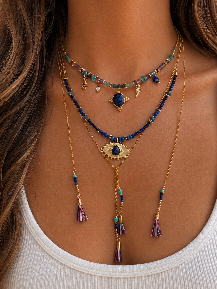 Collar Versatility con 🧿 de Lapislázuli