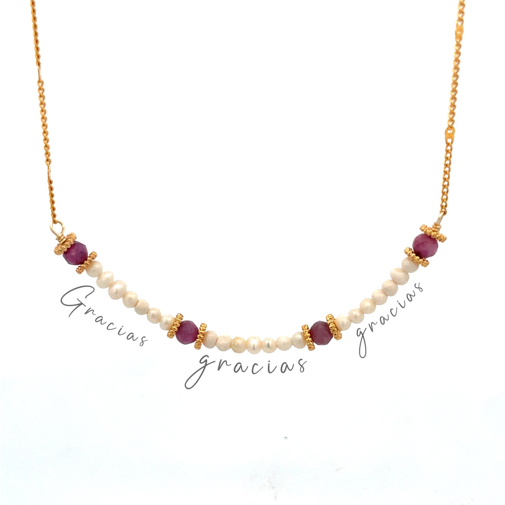 Collar Sulpayki con perlas