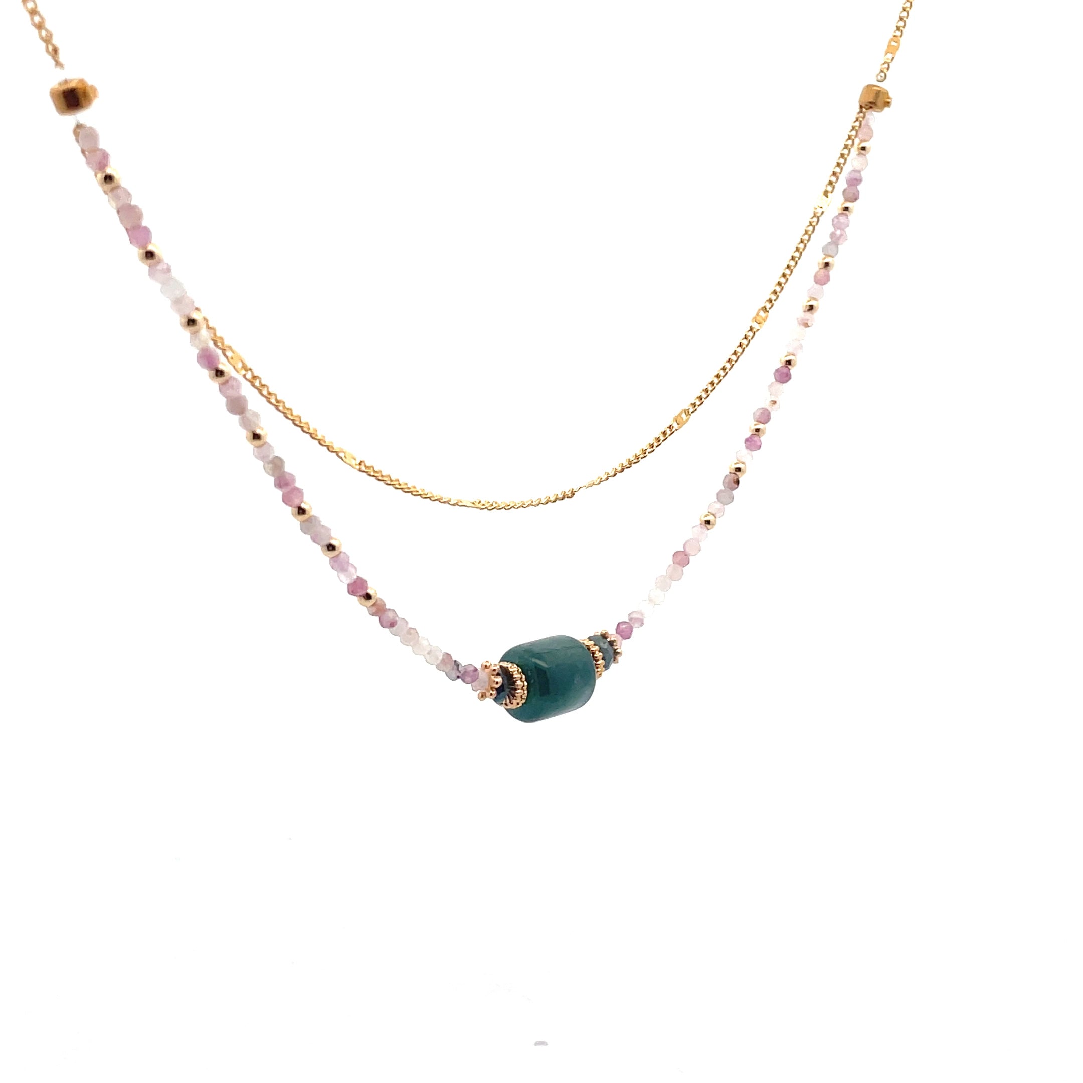 Decretos y afirmaciones con jade guatemalteco, mica y iolita