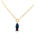 Collar Pez de Flourita o Apatita