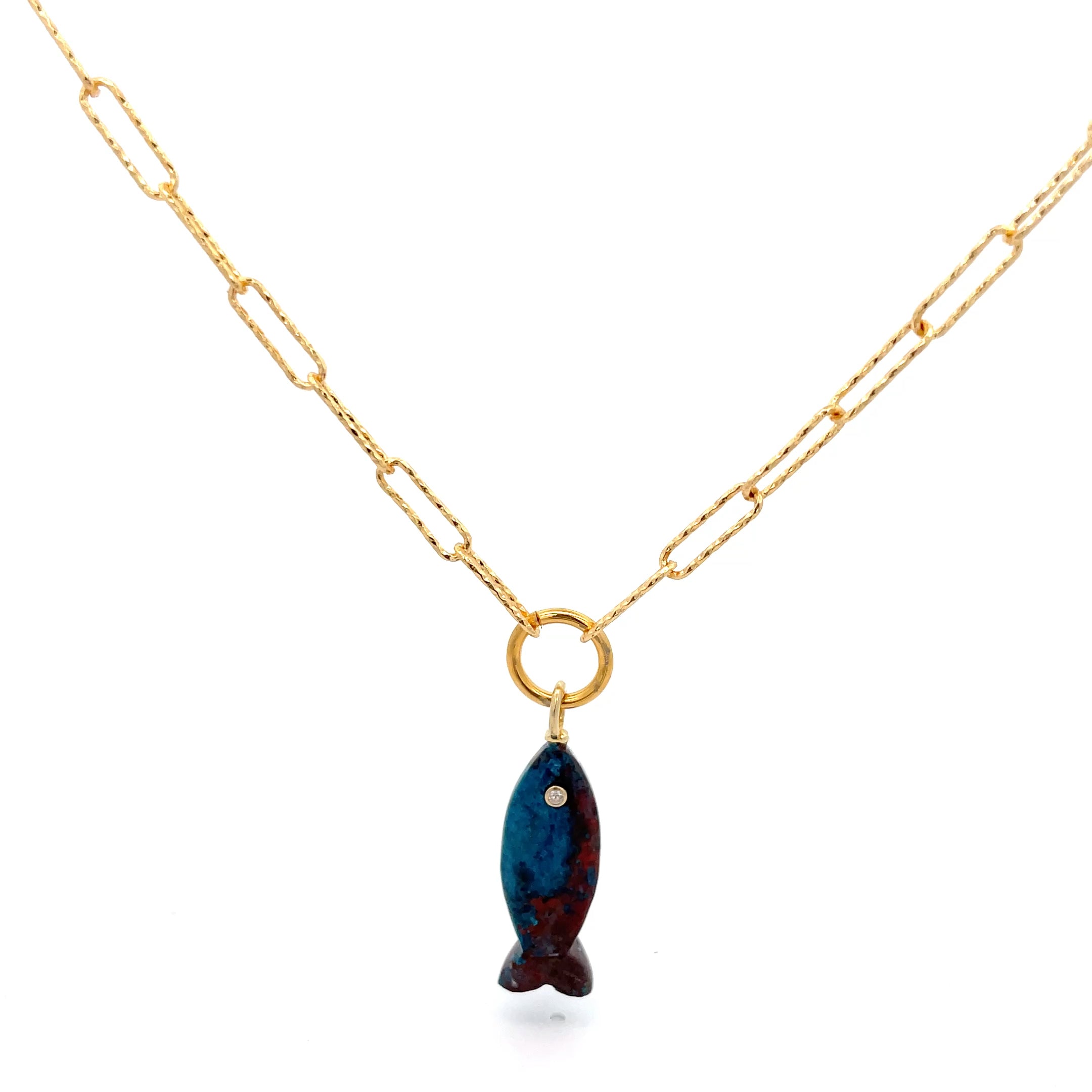 Collar Pez de Flourita o Apatita