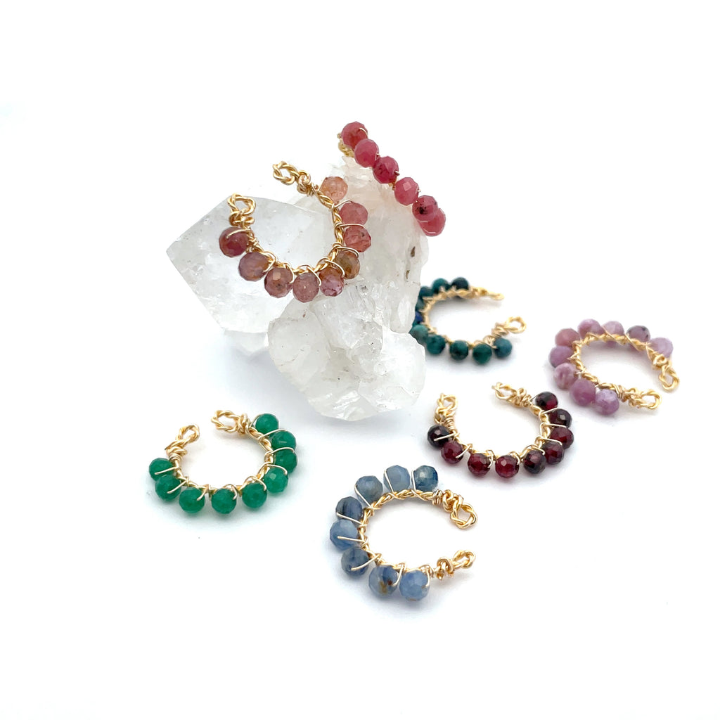 Ear cuff de piedras naturales