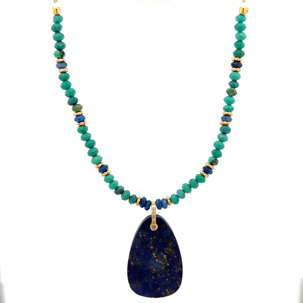 Collar Laja de ojo de lapislázuli
