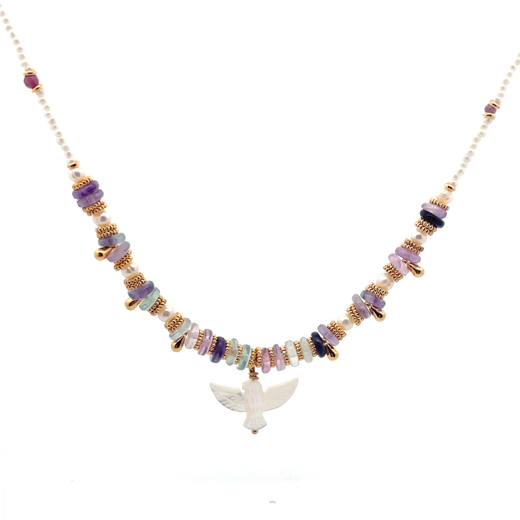 Collar Anka con Flouritas