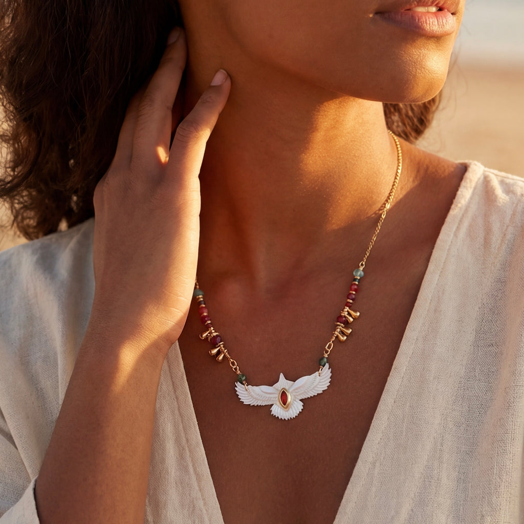 Collar Anka kuychi de madre perla