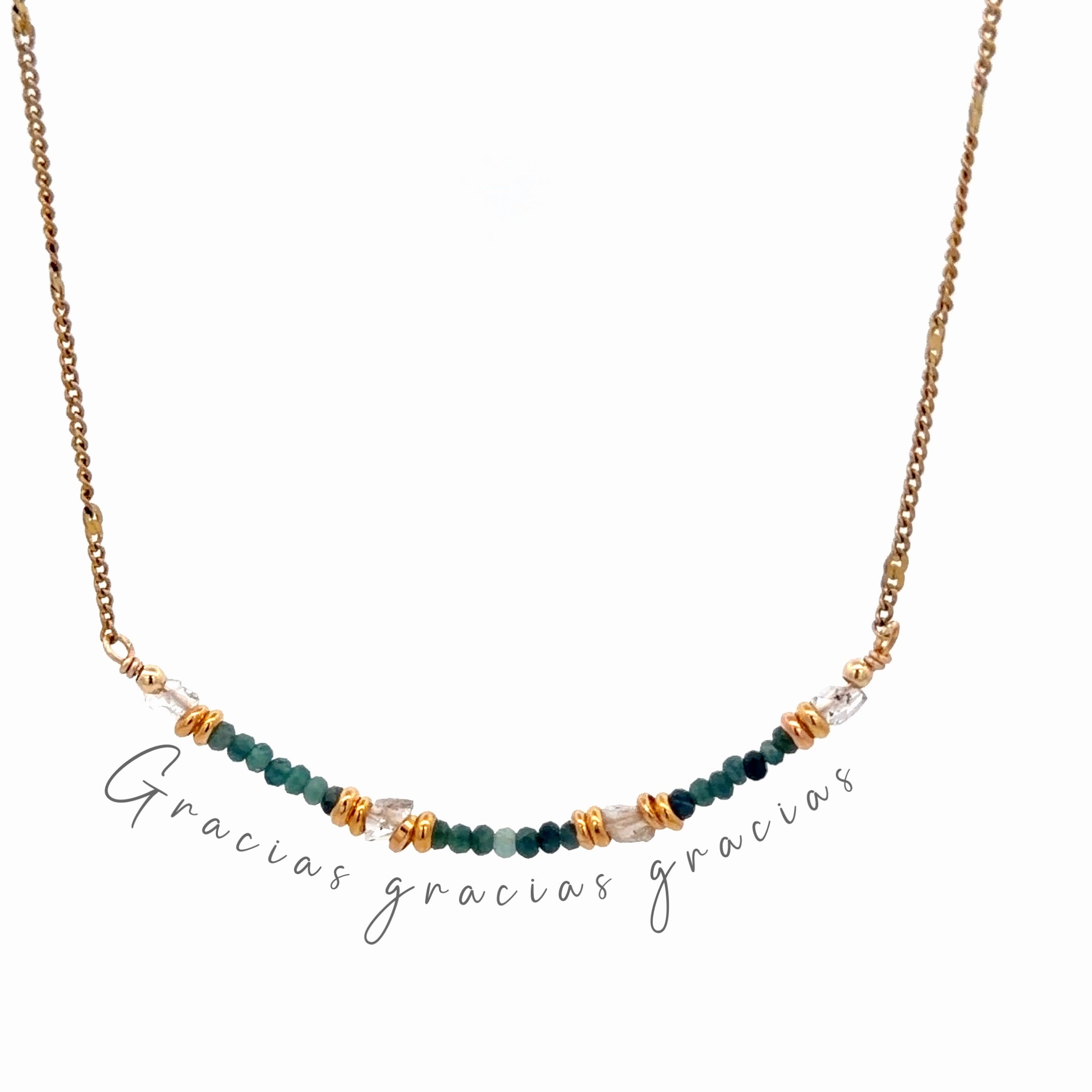 Collar Sulpayki con indicolita a y herkimer