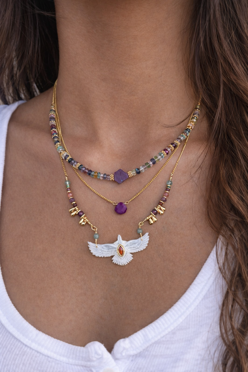 Collar Anka kuychi de madre perla