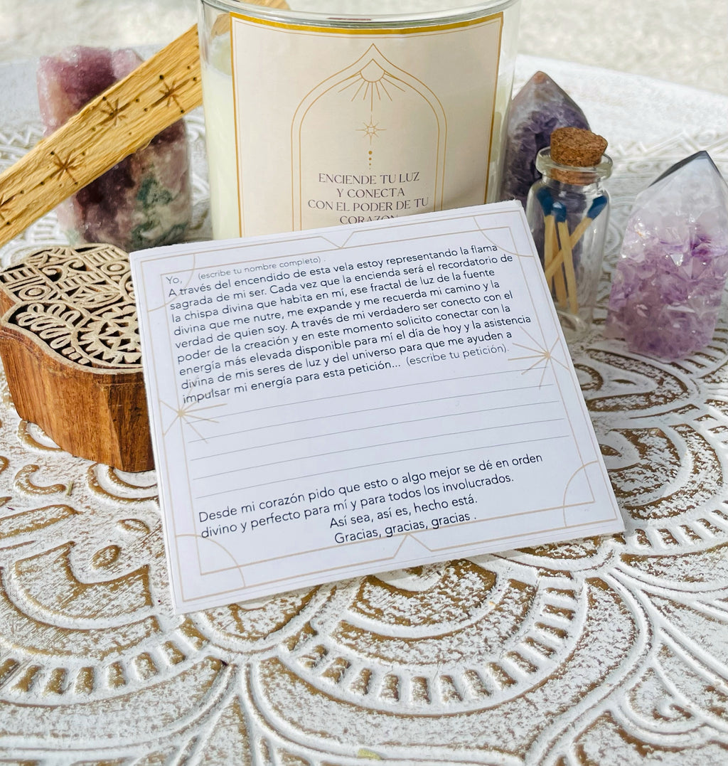 Kit de vela con palo santo