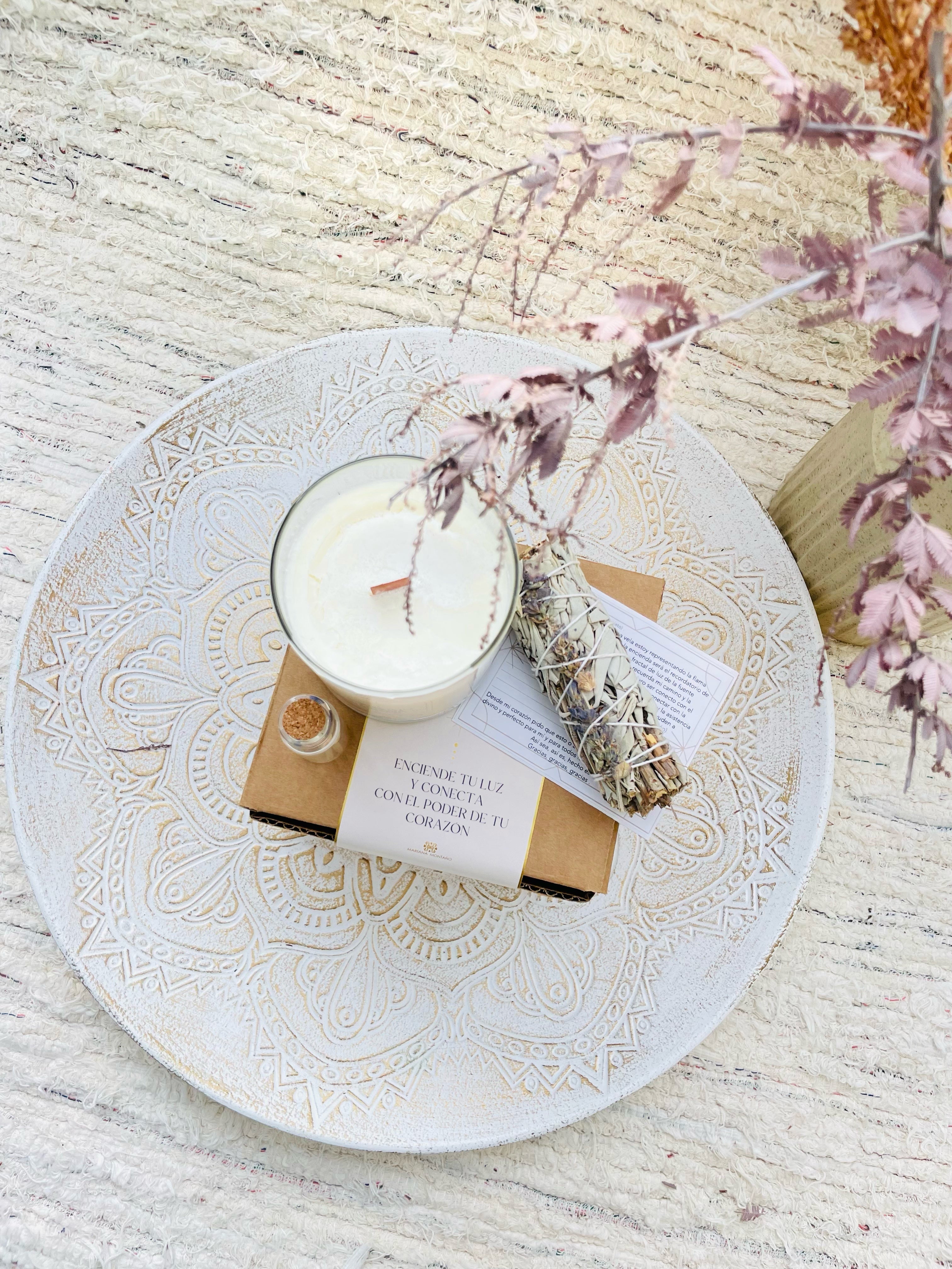 Kit de vela con palo santo